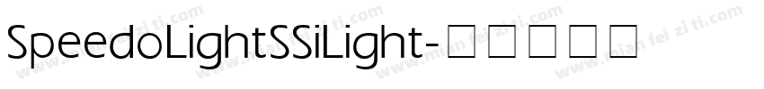 Speedo Light SSi Light字体转换